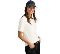 Cecil B322914 T-Shirt Basique côtelé, Vanilla White, L Femmes