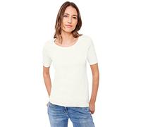 Cecil 311780 Lena T-Shirt Basique en Coton, Vanilla White, L Femme