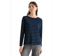 Cecil T-Shirt Basique rayé Urbain Bleu foncé S