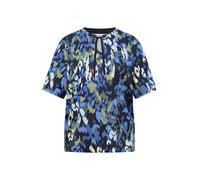 Cecil T-Shirt avec col Fendu et imprimé Urbain Bleu foncé XXL