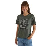 Cecil T-Shirt pour Femme 3231336 avec imprimé léopard et détails en Aluminium, Vert Olive séché, S