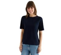 Cecil T-Shirt Universel de Couleur Unie Bleu XS