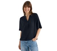 Cecil Blouse femme Splitneck col fendu manches 3/4 Bleu Taille M