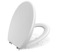 CECIPA Abattant wc avec Frein de Chute Ovale, Lunette toilette Blanc Clipsable, Abattant Soft Close, Siège Démontable Facile à Installer - Série DERW