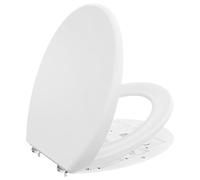 CECIPA Abattant wc avec Frein de Chute Ovale, Lunette toilette Blanc Clipsable, Abattant Soft Close, Siège Démontable Facile à Installer - Série DERW
