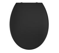 CECIPA MAX Abattant WC Forme O 450x375 mm - Urée-Formaldéhyde(UF) Antibactérienne - Fermeture Douce et Silencieuse - Noir