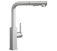 CECIPA Mitigeur Cuisine avec Douchette Extractible, Robinet Cuisine Inox Brossé, Robinetterie de Cuisine 2 Jets, Robinet Douchette Rotation 360°, Mitigeur Evier Installation Facile