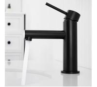 CECIPA Mitigeur de lavabo robinet de salle de bain noir robinet de lavabo en acier inoxydable