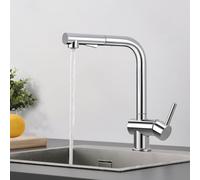 CECIPA Robinet Cuisine Douchette avec 2 Jets, Mitigeur Cuisine avec Douchette Extractible, Robinetterie Inox, Mitigeur d'évier Pivotante 360°, Robinet Evier Extensible, Chrome