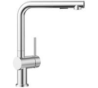 CECIPA Robinet de cuisine extensible avec 2 types de jet, robinet mitigeur rotatif à 360°, robinet monocommande en acier inoxydable brossé