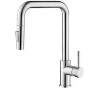 CECIPA Robinet Cuisine Douchette, Mitigeur Cuisine avec Douchette Extractible 2 Jets, Robinetterie de Cuisine Rotatif à 360°, Robinet d'Evier Acier Inoxydable