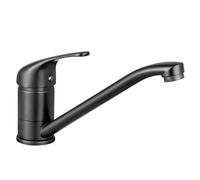 CECIPA Robinet Cuisine, Mitigeur Cuisine Monocommande 360° Rotatif, Monotrou L'eau Froide et Chaude pour Évier Cuisine ou Lavabo (Noir Mat)