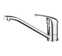 CECIPA Robinet Cuisine, Mitigeur Cuisine Monocommande 360° Rotatif, Monotrou L'eau Froide et Chaude pour Évier Cuisine ou Lavabo (Chromé)