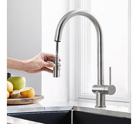 CECIPA Robinet de cuisine extensible avec douchette, haute pression, 2 types de jets, mitigeur extensible, en acier inoxydable