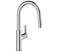 CECIPA Robinet de cuisine extensible, mitigeur de cuisine en alliage de zinc avec douchette deux types de jet, mitigeur de cuisine haute pression, pivotant à 360°, chromé