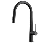 CECIPA Robinet de cuisine haute pression extensible jusqu'à 40 cm, pivotant à 360 °, avec 2 modes de douchette, mitigeur de cuisine pour chaud et froid, raccord G3/8 Noir
