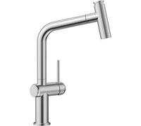 CECIPA Robinet de Cuisine, Mitigeur Cuisine Acier Inoxydable Avec Douchette Deux Types de Jet D'Eau Mitigeur Haute Pression Pivotant à 360° Brossé