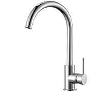 CECIPA Robinet de cuisine pivotant à 360°, haute pression, mitigeur de cuisine avec arc haut, robinet d'évier en acier inoxydable, raccord G3/8, chromé