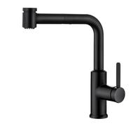 CECIPA Robinet évier de cuisine noir avec 2 modes de jet, mélangeur de cuisine avec douche extractible de 40 cm, robinet cuisine noir pivotant 360 °, mitigeur évier cuisine