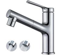 CECIPA Robinet Salle de Bain avec Douchette Extractible, 2 Modes, Chromé