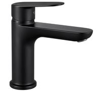 CECIPA Robinet Salle de Bain Monocommande avec Bec Hauteur 10cm, Noir