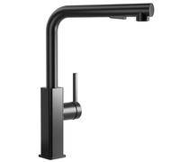 CECIPA Robinet Cuisine Noir avec Douchette Extractible - Mitigeur Évier Pivotant 360°, Robinetterie de Cuisine en Acier Inoxydable, Mitigeur Cuisine avec Douchette, Robinet Evier 2 Jets Modern