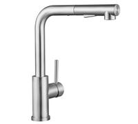 CECIPA X203S Robinet Cuisine Douchette, Mitigeur Cuisine avec Douchette Extractible, Robinet Evier de Cuisine Rotatif 360°, Mitigeur avec Amovible, Robinetterie Cuisine Inox Brossé