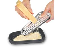 CÉCOA • Boîte à Parmesan 3 en 1 avec Râpe Intégrée • Râpez, Versez et Conservez • Boîte de Rangement pour Fromage Râpé • Accessoire Cuisine Pratique • Couleurs Aléatoires • Idéale Parmesan, Emmental