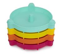 CÉCOA • Moule Rainbow Cake 100% Alimentaire • Gâteau à Étages Coloré pour Anniversaire et Enfants • 4 Couches en Une Cuisson • Résistant Four, Frigo et Congélateur • Sans BPA, Flexible et Antiadhésif