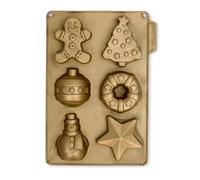 CÉCOA • Moule Silicone Mini Gâteaux de Noël Mix • 6 Formes Festives • 100% Alimentaire • Sans BPA • Anti-Adhésif • Idéal Pâtisseries Fêtes • Four, Frigo, Congélateur • Températures -40°C à +230°C