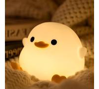 CECOMBINE Veilleuse Enfant Canard,Bébé Lampe de Nuit Dimmable Lampe Enfants en Silicone,Portable Rechargeable Veilleuse Idéal pour Chambre de Bébé Les Cadeaux D'Anniversaire et de NoëL