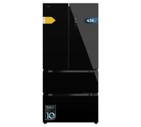 Cecotec Réfrigérateur congélateur Bolero CoolMarket FD 436 – 436L, verre noir, Total No Frost