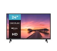 Cecotec Téléviseur TV 0 Series 0024, Écran 24 Pouces, HD, Résolution Images et Vidéos optimale, Système Dolby, Mémoire Flash, Connectivité avec 3 Ports HDMI et 1 Port USB, Télécommande, Classe E