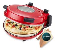 Cecotec four-gril électrique pour pizza Fun Pizza&Co Mamma Mía Vista, 1200 W, minuteur 15 minutes, température maximale de 420ºC en 3 minutes, fenêtre de visualisation, plaque de pierre.