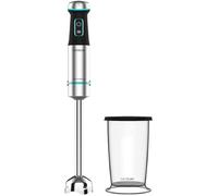 Cecotec Mixeur Plongeant Power TitanBlack 1200 XL. 1200W, Technologie CrossBlades avec lames Revêtues en Titane noir, Cloche anti-éclaboussures, Sélecteur de vitesse progressif, Pied XL