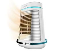 Cecotec Chauffage en Céramique de Table ReadyWarm 1550 Max Ceramic Rotate Smart, 1500 W, Oscillation, Écran Numérique, Thermostat Réglable et 3 Modes de Fonctionnement,