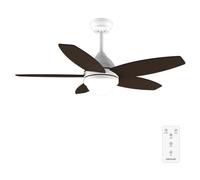 Cecotec Ventilateur de plafond EnergySilence Aero 4200 - 106 cm, 53 W, LED 3 teintes, White&DarkWood