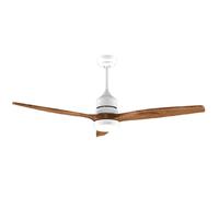Cecotec - Ventilateur de Plafond avec Lumière EnergySilence Aero 5275 White&BlackWood - 40 W, Diamètre 132 cm, 3 Pales et 6 Vitesses, LED 18 W, Télécommande et Minuterie, Mode Été/Hiver
