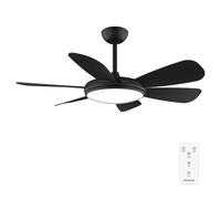 Cecotec Ventilateur De Plafond Avec Lumière EnergySilence Aero 5200 Black Pro. 36 W, Diamètre 132 cm, LED 32 W, Télécommande, Minuterie 8 Heures, Mode Été/Hiver