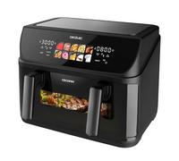 Cecotec Air Fryer Cecofry&Grill Duoheat 10000. Friteuse à Air sans Huile 10L, Grill et Plancha, Résistance Double, 2800W, Cuisson Rapide, Moins de Graisse, Résultats Consistants