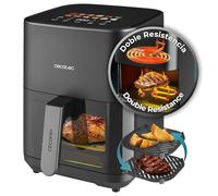 Cecotec Air Fryer Cecofry&Grill Duoheat 4000. Friteuse à Air sans Huile de 4 L, Grill, Plancha, Double résistance, 1900 W, Cuisson uniforme, Moins de graisse, Idéale pour viandes et pizzas