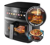 Cecotec Air Fryer Cecofry&Grill Duoheat 8000. Friteuse à Air sans Huile 8L, Grill et Plancha, Résistance Double, 2200W, Cuisson Uniforme, Moins de Graisse, Idéale pour Pizzas