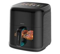 Cecotec Air Fryer Cecofry&Grill Smokin'Prime 6500. Friteuse à Air sans Huile, Grill, Plancha, Fonction Fumoir, Résistance Double, Cuisson Uniforme, Préparation Parfaite