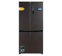 Cecotec American Refrigerator 4 Doors Dark 490 L CoolMarket 4D 490 Dark E. 183 cm High, 91 cm Wide, Low Power Consumption, Inverter Plus Engine, Fast Cooling and Fast Freezing, Total NoFrost