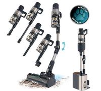 Cecotec Aspirateur Balai sans Fil Conga Rockstar 5500 Hurricane Station Pet Flex. Aspirateur sans Fil Base Auto-vidante, 220 AW de Puissance, 700 W, avec 90' D'autonomie, Hairless Brush et Mode Auto