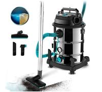 Cecotec Aspirateur de Solides et Liquides de 30 L Conga Rockstar Wet & Dry Acier Pro