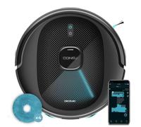 Cecotec Aspirateur Robot Conga 9590 Spin Revolution Ultra Power Navigation Laser Intelligente, 10000 Pa, Autonomie maximale de 240 Min, vadrouilles rotatives. Brosse en Silicone