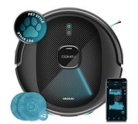 Cecotec Aspirateur Robot Conga 9590 Spin Revolution Ultra Power. Robot Aspirateur Laveur Navigation Laser Intelligente, 4en1, 10000 Pa, 240 Min d’autonomie,Brosse Silicone, Contrôle App et Assistants