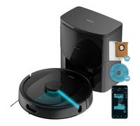 Cecotec Aspirateur Robot Conga 9990 AI Spin Revolution Ultra Power Home, 10 000 Pa, Navigation Laser, Base d'auto-vidage, Intelligence Artificielle, Contrôle Via APP, Autonomie de 240 Min
