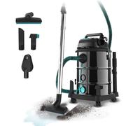 Cecotec Aspirateur Vertical avec Fil 30L Conga Rockstar Wet & Dry Steel Pro Tool. Solides et Liquides Aspirateur 1600W, Durabilité et Résistance, avec Prise, Accessoires